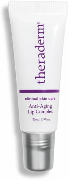 Theraderm Anti-Aging Lip Complex – Peptide Lip Treatment for Plumper-Looking, Smoother Lips with Collagen Peptides, Avocado Oil & CoQ10, .33 oz