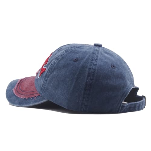 Image of Embroidery American Flag Baseball Cap for Men Women Vintage Washed Distressed Cotton Adjustable USA Dad Hat