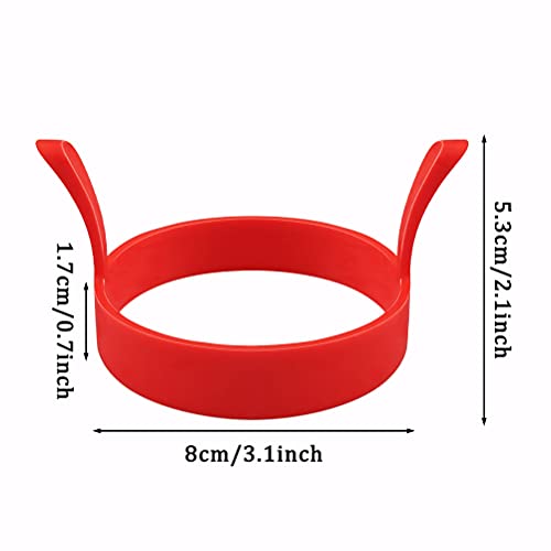 Lanjue 4 Pcs Silicone Egg Rings, Round Egg Ring Mold Non-Stick Fried Egg Ring Egg Cooking Rings Heat-Resistant Pancake Rings for Saucepan Frying Perfect Fried Eggs Mcmuffin Crumpets