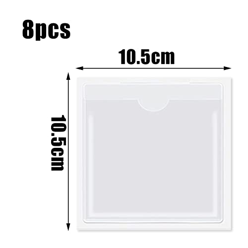 ANDSHUAI 8pcs Parkausweishalter,Parkscheinhalter,Parkausweishalter windschutzscheibe,Pewohnerparkausweis hülle,Parkausweis Halter,Parktickethalter Auto,Transparente,Selbstklebend,10.5 * 10.5cm