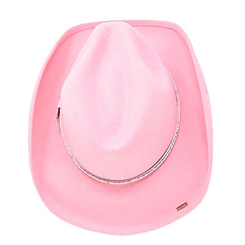 Bullhide Kids' Collection Girls' Baby Jane Premium Wool Western Cowboy Hat, Pink 5