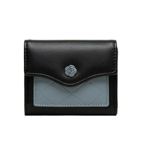 Exquisite Thread Wallet Women PU Leather Short Money Clip Elegant Patchwork Ladies Pur