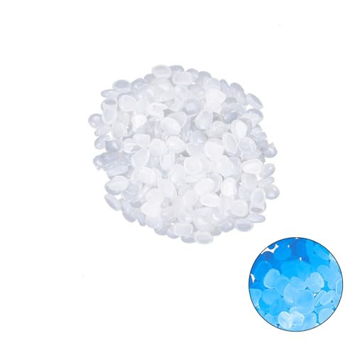 Dstarymnix Lumineuses Bleues, Galets Lumineux Jardin Extérieur Blanc, Galets Brillants Décoratifs, cailloux phosphorescents sans électricité pour allée...
