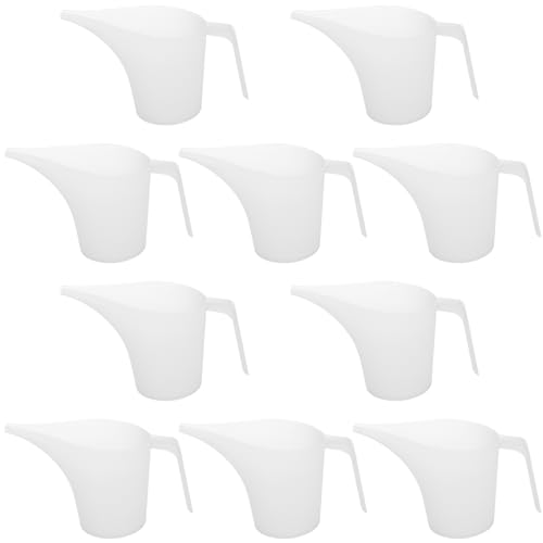 La Mejor Recopilación de Vasos y jarras medidores los 10 mejores. 49 ZEONHAK - 10 tazas medidoras de embudo de plástico con boquilla larga, taza medidora de boquilla larga, jarra de embudo para hacer jabón, fabricación de velas, gran masa de...