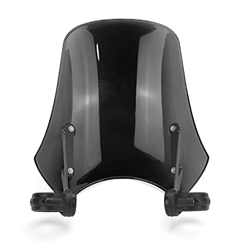 Windschild Deflectore Für Dyna Für Softail FXDWG FXDB FXSTC 5 0 Mm Motorradwindscheibe-Ablenktoren Windschutzscheibe Universal 00-09 07-10 Motorrad Windabweiser (Color : Schwarz)