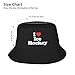 I Love ice Hockey Heart Bucket Hat for Men Women Teens Fashion Sun Hat Packable Outdoor Fisherman Hat Black