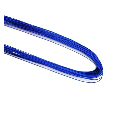 Floral Wire 50pcs 80cm Long Wire Artificial Branches Twigs Iron Used for DIY Nylon Stocking Flower Making Accessories(Blue)