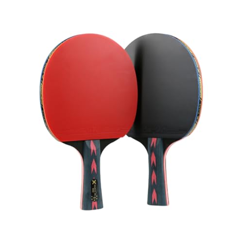HONMEET Super Lightweight Butterfly Pong Paddle 5 Star Carbon Fiber Racket Double Pimples- Teenagers