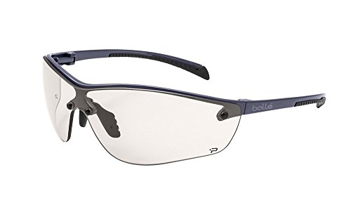 Bolle Safety Silium+ Safety Glasses, Dark Gunmetal Frame, Light Amber Lenses (40239)