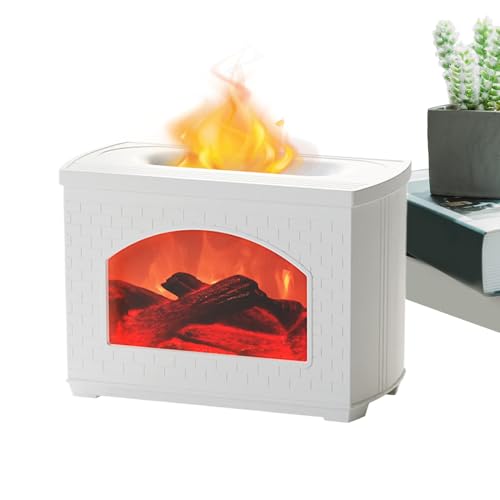 Zetqhuu Humidificador de fuego, difusor de aceite para chimenea, llama de simulación de chimenea, 270 ml, difusor USB, difusor de aceite de llama silencioso, para aumentar la humedad en interiores