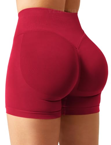 YEOREO SoftHue - Pantalones cortos deportivos para mujer, invisibles, para levantamiento de glúteos, para gimnasio, entrenamiento, 4,5 pulgadas, sin costuras, leggings cortos para mujer Push Up Booty