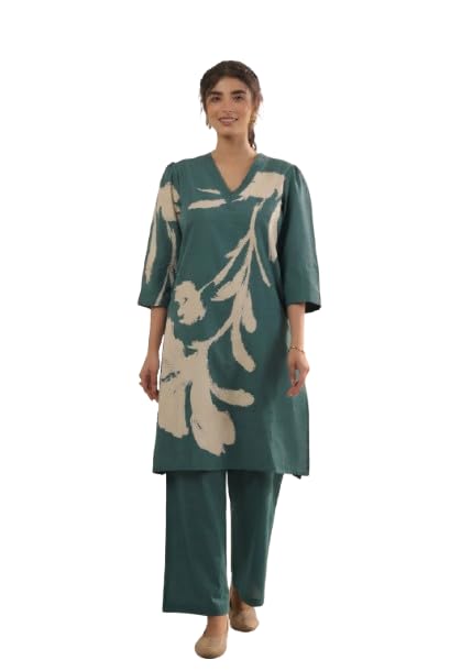 jisora Women's Teal Printed Cotton Co-ord Set-picture-44