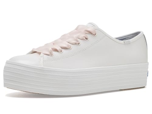 Image of Keds Women's Triple Up Leather White Pearlized Ballet Leather 8 Medium