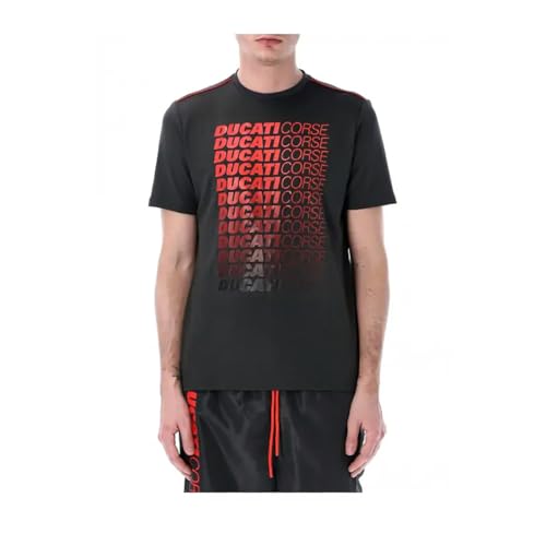 T-Shirt Homme Ducati Moto GP en coton premium anthracite et rouge