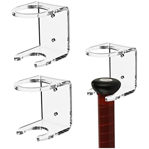 greatdaily Baseball Bat Wall Mount - Baseball Bat Wall Mount Display Stand Baseball Bat Holders with Screws and Expansion Tubes, Acrylic Display Rack for Home and Office, Clear 2-pack Cover