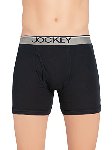 Image of Jockey 8009 Men's Super Combed Cotton Rib Solid Boxer Brief with Ultrasoft Waistband (Pack of 2)