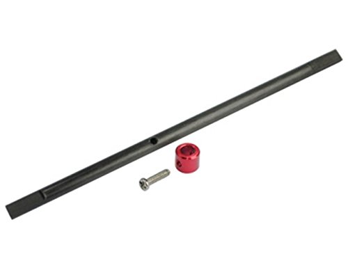 MICROHELI CNC Solid Carbon Main Shaft/Collar Set (RED) - Blade Nano CPX/CPS/S2