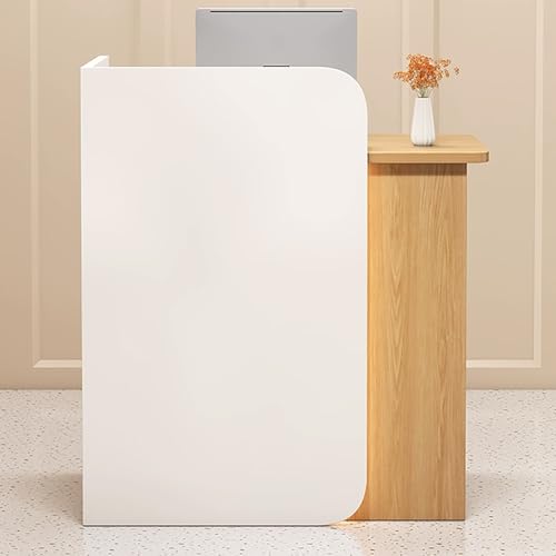 Scrivania di benvenuto compatta con cassetto con serratura e illuminazione