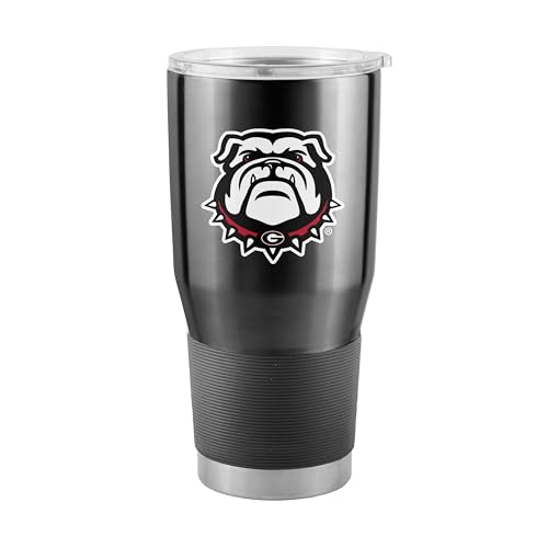 Georgia 30oz Bulldog on Black Gameday Stainless Steel Tumbler