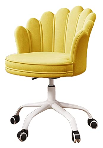 Chaise de bureau pivotante et réglable en velours pour télétravail à la maison