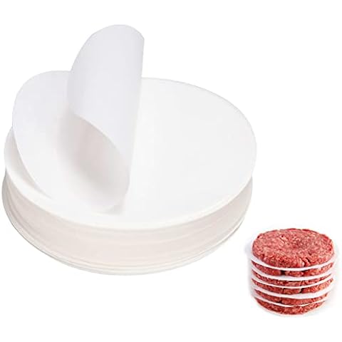 500 Stück Burgerpapier für Burgerpresse, 11x11 cm Trennpapier für Hamburgerscheiben für perfekte Hamburger, Cheeseburger, Patties - Wachspapier Antihaftpapier Backpapier Grillzubehör Cover