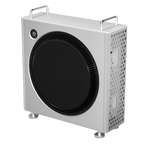 Image of Yantralay Aluminum Stand Case for Mac-mini M4 / M4 Pro (2024) | Shockproof Heat Dissipation Vertical Cover with Cooling Vents | Mac-mini Accessories