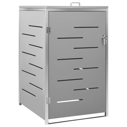 Mülltonnenbox Edelstahl für 1 Tonne 69x77,5x112,5 cm - Robust & Wetterfest - Ideal für Garten & Hof - Platzsparend & Langlebig