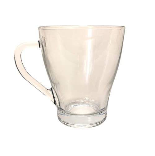 Juego de 6 tazas de café de 260 ml, vasos transparentes para café helado, café con leche, capuchino, chocolate caliente… - Imagen 3