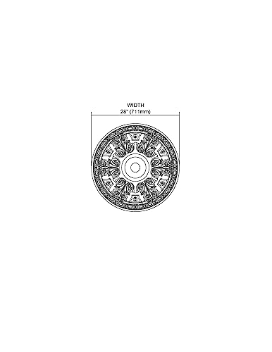 Image of ELK Lighting M1019WH Decorative-Ceiling-Medallions, 28 inch L x 28 inch W x 3 inch H, White
