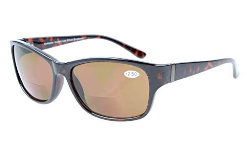 Eyekepper Sunshine Readers Polarized Bifocal Sunglasses Tortoise +2.0