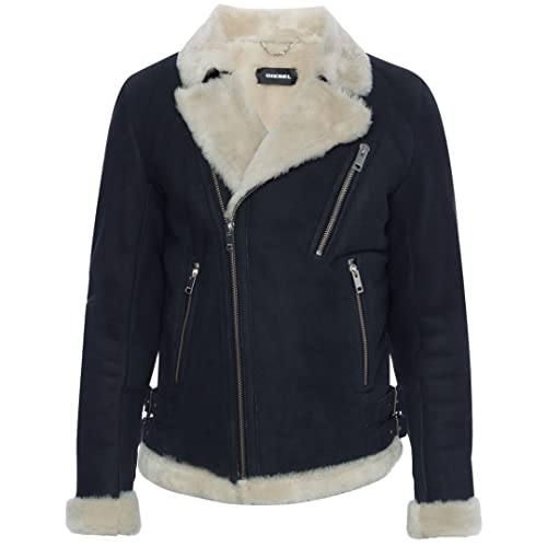 Diesel L-Order-ED Lederjacke Schwarz, Schwarz , XS