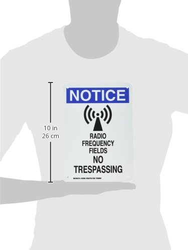 Plaque Radio Frequency Fields Brady signalisation pour accès interdit zone de tracking