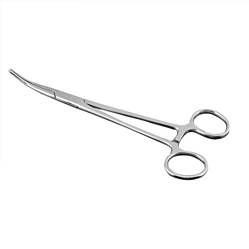 TOPIND Fishing Forceps Hemostatic Forcep Stainless Steel Curved Clamp Locking Curved Hemostat Fishing Tools