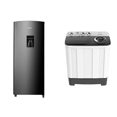 Lista de lavadora hisense 11kg al mejor precio. 47 Hisense RR63D6WBX Refrigerador 6.3 Pies con Dispensador de Agua Negro + Hisense WSA1102PCN Lavadora Semiautomática Doble Tina 11 Kg, Blanco/Gris