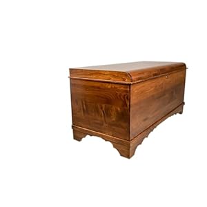 46" Cedar Hope Chest with Waterfall Top – Amish Cedar Chest w/ Anti-Slam Hinges – Hope Chest with lock – Blanket Chest - Cedar Chests and Trunks for Blankets (Brown Maple Wood, Asbury Stain) 46 Cedar Hope Chest with Waterfall Top–Amish Cedar Chest w Anti Slam Hinges–Hope Chest with lock–Blanket Chest Cedar Chests and Trunks for Blankets Brown Maple Wood Asbury Stain