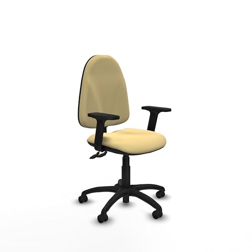 Piqueras y Crespo   Comprar Silla de Oficina Barata Algarra con Brazos 2D, Mecanismo de Contacto Permanente, Respaldo Regulable y sin cabecero para un Confort óptimo.