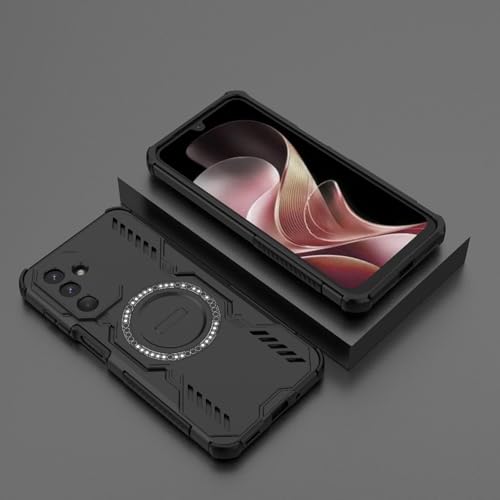 Image of Back Cover Case for Samsung Galaxy F36 5G | 360 Protection Mobile Phone Case | Mag-Safe | Camera Protection | Samsung Galaxy F36 Back Cover | Samsung Galaxy F 36 5+G - Black TPU + PC