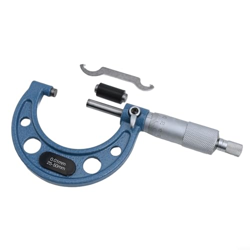 LatoYard Micrometro del diametro esterno di 0-75mm con la scala del filo, strumento di misura di alta precisione per uso industriale e manifatturiero