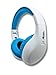 THINGS AUDIO Portable Personal FM Radio Headphones Pull-Out Antenna for Great Reception, Walking, Jogging, Relaxing, School, Talk Radio - Powered by 2AA Batteries (Not Included) (White & Blue)