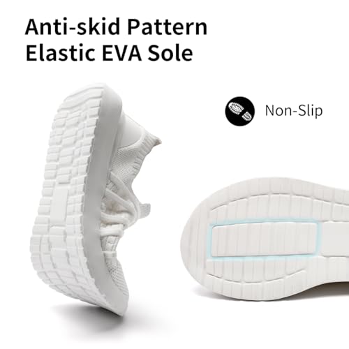 XKOWUOWomen's Slip On Thick Soled Shoes Walking Breathable Comfortable Pantshoes Outsole Thickening Sneakers for Workout Gym Cross Training Casual Platform Fashion4