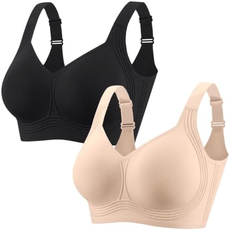 PoseFree Damen BH ohne Bügel,Comfy Bequemer Nahtloser Bralette | Nahtloser,Vollständiger Abdeckung & Zuverlässigem Halt,Atmungsaktiv,Weich,Rücken Glättend,geeignet für ältere Fraue
