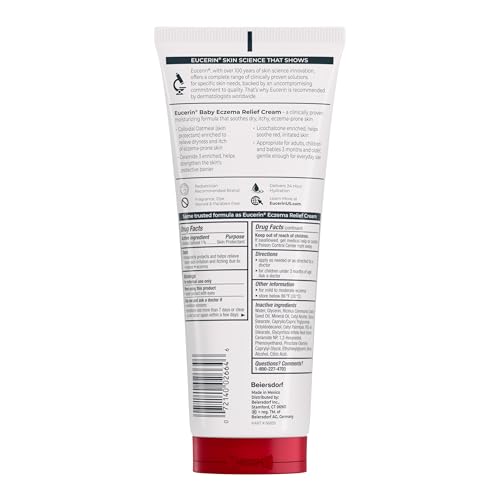 Eucerin Baby Eczema Relief Body Cream, Fragrance and Steroid Free, 8 OZ - image 7