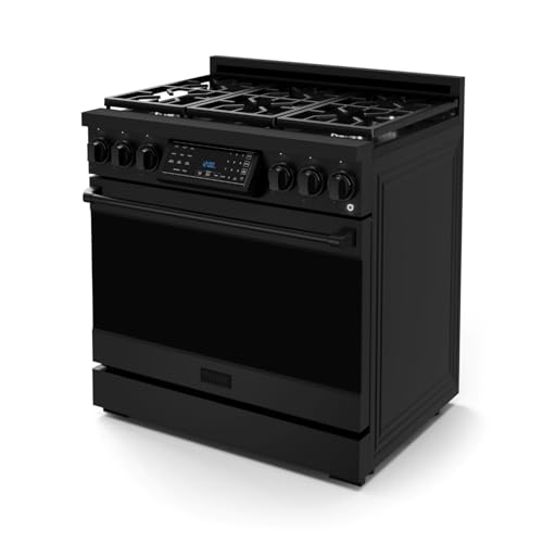 Image of Gordon Ramsay by THOR Kitchen 36 Inch Professional Liquid Propane Range with Tilt Panel Touch Control in Black