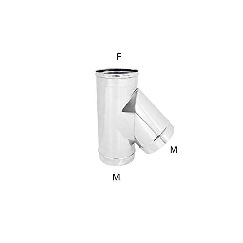 Raccordo a Y braga MF codino M inox 250mm 5 decimi AISI 304