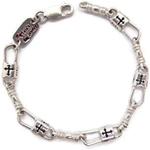 ACTS Bracelet Fishers of Men Sterling Silver Budded Cross Bracelet