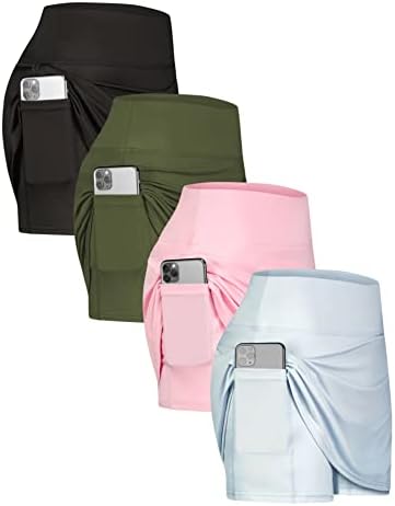 Real Essentials 4 Pack: Women’s Active Skort Lightweight Comfy & Breathable Tennis Golf Skirt (Available in Plus Size) Real Essentials 4 Pack: Women’s Active Skort Lightweight Comfy & Breathable Tennis Golf Skirt (Available in Plus Size)