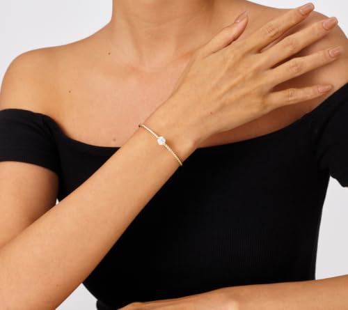 Lyniuoy 14K Gold Plated Twisted Cable Bracelets for Women Adjustable Bangle Bracelets Minimalist Jewelry for Women Anniversary Mother's Day Christmas Valentine's Day Gifts for Mother — view 4