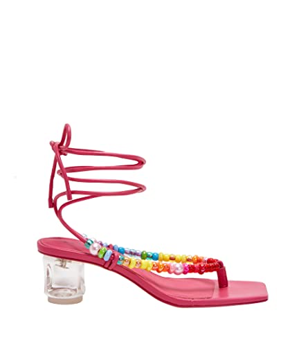 Katy Perry Women's The Cubie Bead Sandal Heeled, Fuchsia Pink, 9 #TOP5