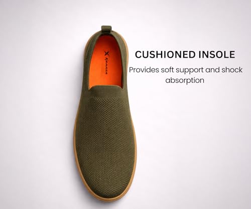 Image of Kraasa Men's Casual Slip-On Loafers | Soft Knitted Upper Breathable Flex Upper | Lightweight Comfort Shoes | TPR Sole