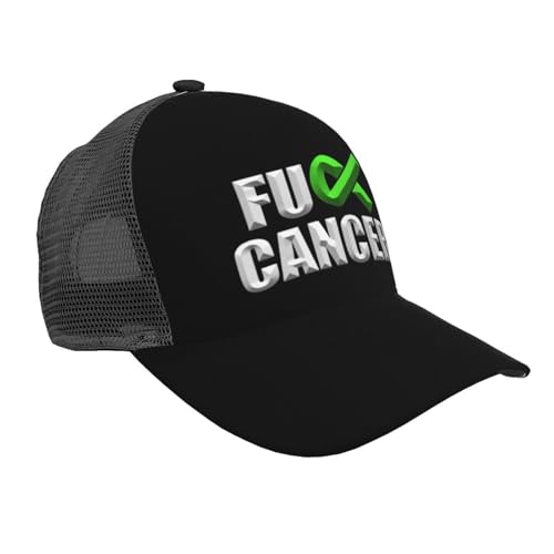 Fuck Lymphoma Cancer Lime Mesh Baseball Cap - Classic Adjustable Peaked Cap, Trucker Hat for Men and Women